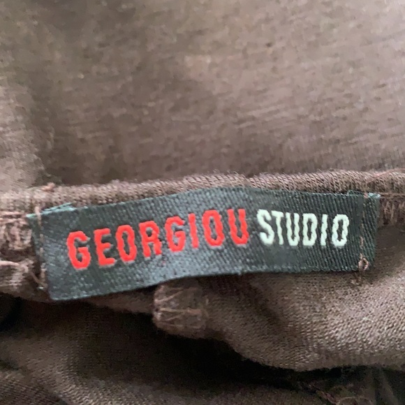 Georgiou Studio Brown Embellished Halter Top - Picture 4 of 4